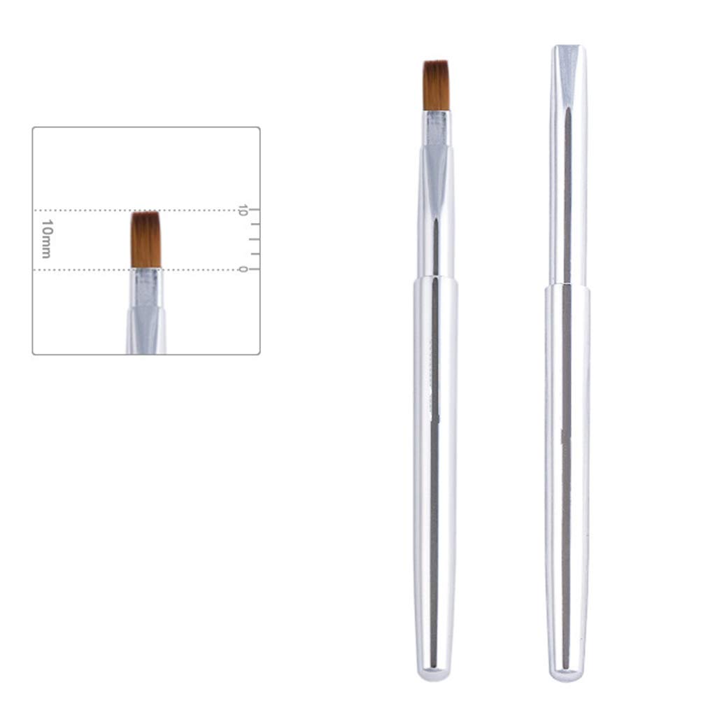 Lurrose Retractable Lip Brush Portable Applicators for Lipstick Lip Gloss Professional Makeup Brush Tool (Silver): Beauty