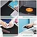 YIHEPLER Placemats, Silicone Placemat Set of 6 Non-Slip Heat Resistant Waterproof wipeable Place mats for Kitchen Dinner Table,Baking Table mat Used by Toddler,Baby,Infant,Kids,Children Adults Black