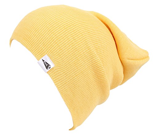 Pure Cotton Knit Basic Long Beanie Hat 