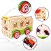 JOYNOTE Large Wooden Shape Sorter Bus with Tangram Classic 3D Push Pull Truck Toy for Toddlers and Baby Color Recognition and Geometry Learning, (20 Blocks and Carry Case Included)