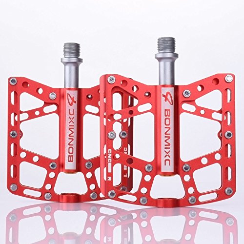 Bonmixc Bicycle Pedals, 9/16" Cycling Four Pcs Sealed Bearing Bike Pedals