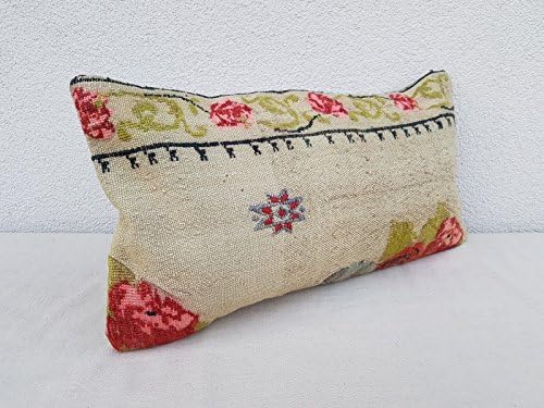 Needlepoint Tapestry Aubusson Woven Armchair Kilim Rug Pillow Cover 12'' X 20''