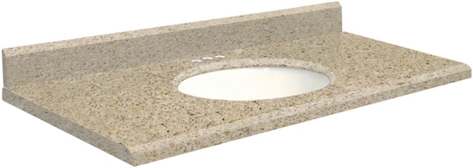 Samson Q3722 3g E W 4 Quartz Vanity Top 37x22 With Single Undermount White Bowl 4 Inch Beveled Edge Sorrento Coast Bathroom Vanities Amazon Com