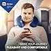 Travel Pillow Made of Memory Foam with 3 Removable Pillow Cases - Your Best Neck Support on a Train, Airplane, Car, Bus Or While Camping - Comfortable U Shaped Cushion by Handua