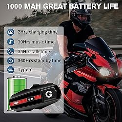 XGP Motorcycle Bluetooth Headset V5.2 with Music