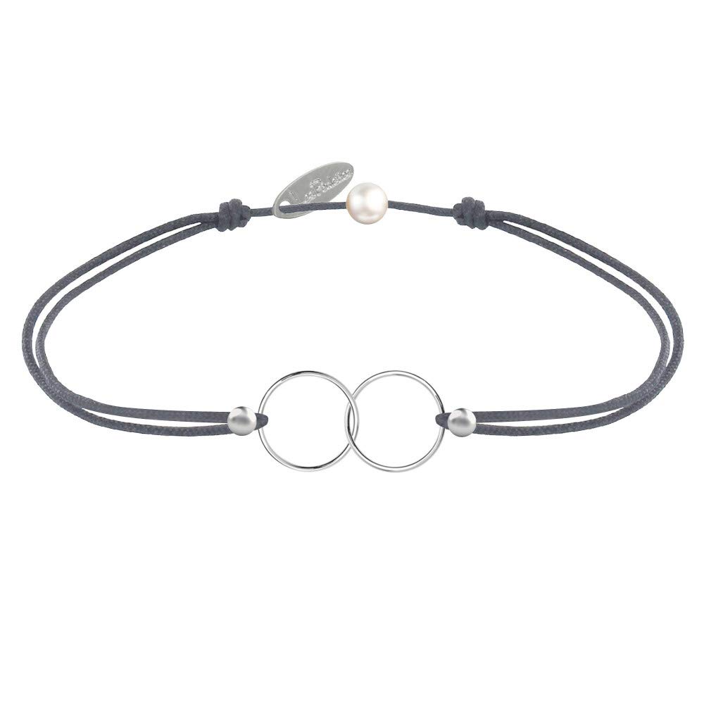LES POULETTES BIJOUX - Silver 925 Bracelet Circles You and I - Classics - Grey โ image 1