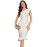 meilun Evening Dress One Shoulder Ruffle Package Hip Banquet Style Slim Short Sleeve Long Party Dresses