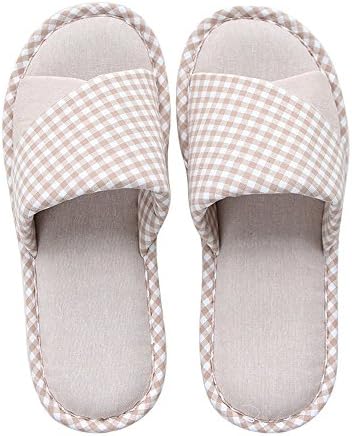 mianshe Women's Open-Toes Home Slippers Memory Foam House Shoes for Mens