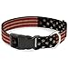 Buckle-Down Plastic Clip Collar – Vintage US Flag Stretch – 1″ Wide – Fits 15-26″ Neck – Largethumb 4
