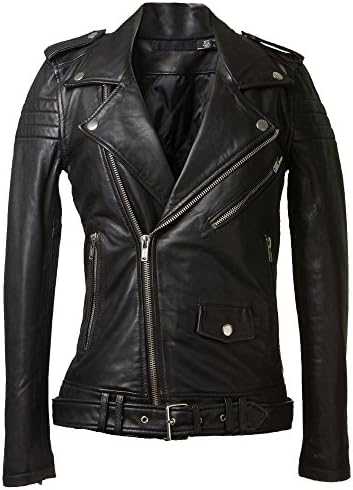 Leather4u Genuine Leather jacket for women - lambskin leather LL877 S Black