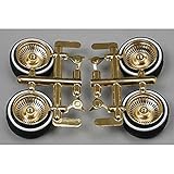 Gold Rims & Dunlop Rubber Tires (4) 1/24-1/25 Pegasus