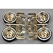 Gold Rims & Dunlop Rubber Tires (4) 1/24-1/25 Pegasus