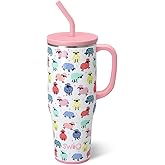 Swig Life 40oz Mega Mug, 40oz Tumbler with Handle and Straw, Extra Large Insulated Tumblers, Cup Holder Friendly Travel Mug (Counting Sheep)