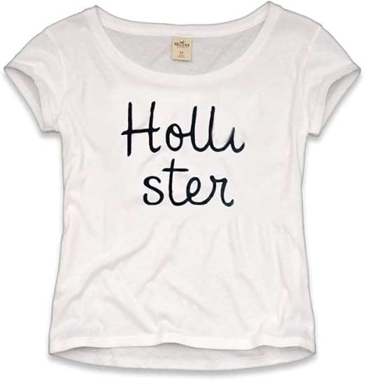 Hollister Womens/Girls Easy Fit T-Shirt in White - New Season (Medium): Amazon.co.uk: Clothing
