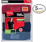 Hanes Ultimate Men’s 5-Pack FreshIQ Big Crew T-Shirts