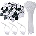AUSTOR 100 Pack Zip Tie Mount White Adhesive Zip Tie Mounting Base (1.1
