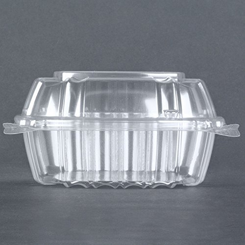 A World Of Deals Small Clear Plastic Hinged Food Container for Sandwich