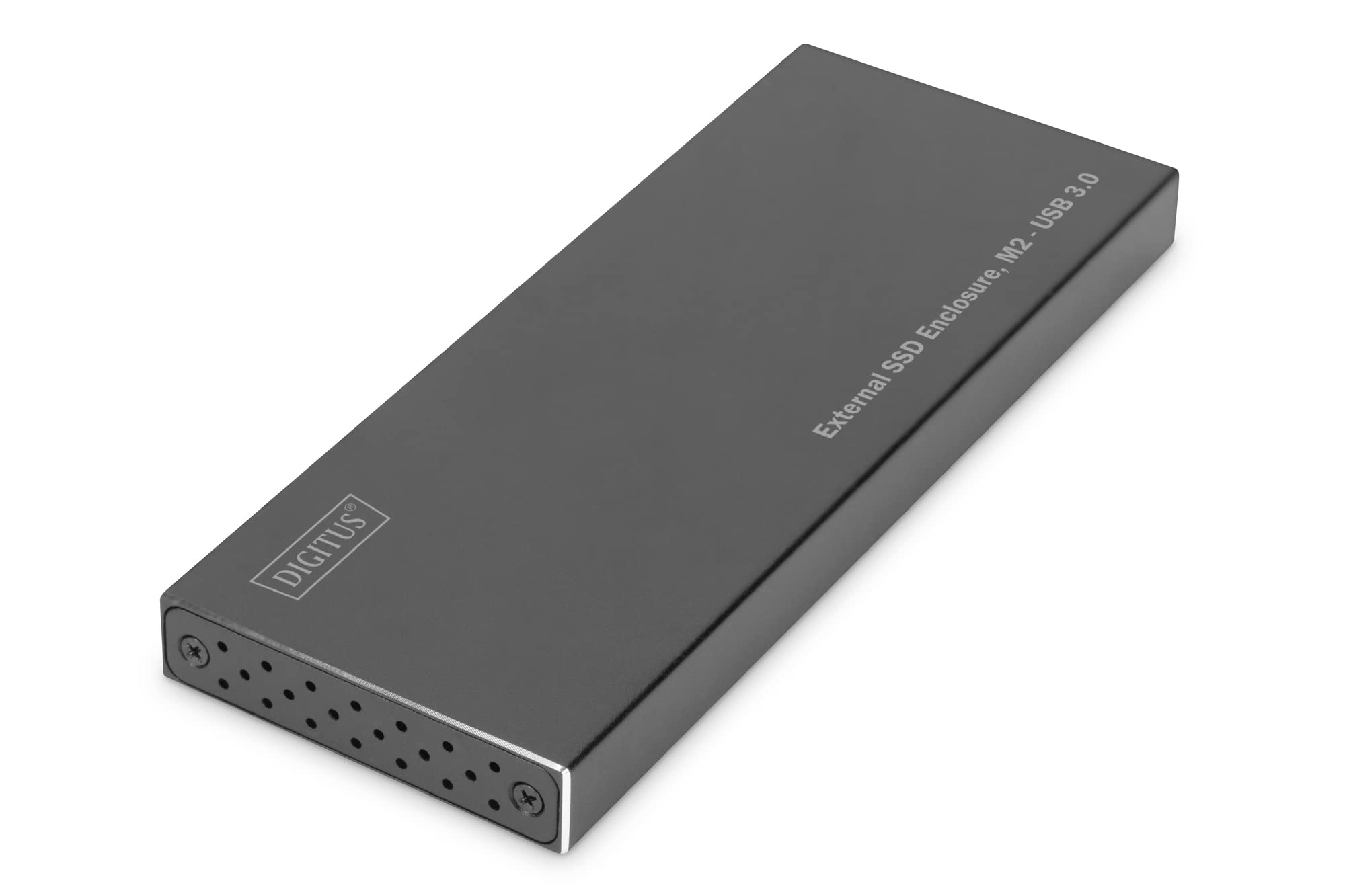 Digitus External USB 3.0 SSD enclosure for M.2 SATA SSDs - SATA III - M.2 module type 2280, 2260, 2242, 2230 - up to 6Gbit/s - UASP - Plug & Play - Black