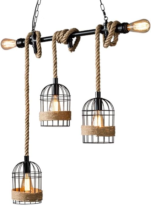 FTLY E27 Industrial Retro Metal Iron Bird Cage Ceiling Pendant Light