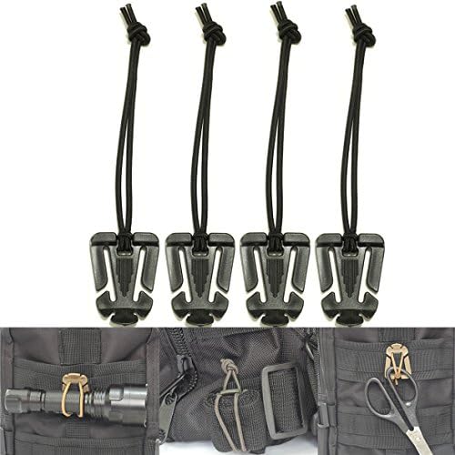 SWEETFUN Tactical Gear Clip Molle Web Dominators for Outdoor Hydration Tube Backpack Straps Management