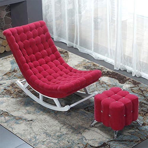Armchairs ZHANGRONG Cloth Chairs Casual Swinging Chair Chiffon Balcony Rocking Chair Single Lazy Sofa Chair -Applicable to indoor and outdoor (Color : 3)