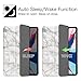 Fintie Case for iPad Pro 11 Inch 1st Generation 2018 [Supports 2nd Gen Pencil Charging Mode] - Lightweight SlimShell Cover with Translucent Frosted Back Protector, Auto Wake/Sleep, Marble White
