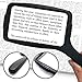 MagniPros Jumbo Size Magnifying Glass Wide Horizontal Lens(3X Magnification)- Shockproof Housing & Scratch Resistant Design W/Large Viewing Area Ideal for Reading Small Prints & Low Vision primary
