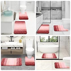 OLANLY Luxury Toilet Rugs U-Shaped 20x20, Extra
