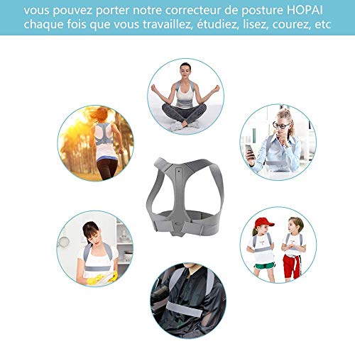 HOPAI Posture Corrector, Physical Therapy Posture Brace and Spinal Support Posture Trainer for Neck, Shoulder, Back and Lumbar Pain Relief- Multiple sizes Posture Corrector for Men and Women (XL)
