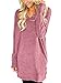 Kool Classic Womens Casual Long Sleeves Solid V-Neck Tunics Shirt Tops With Pockets
