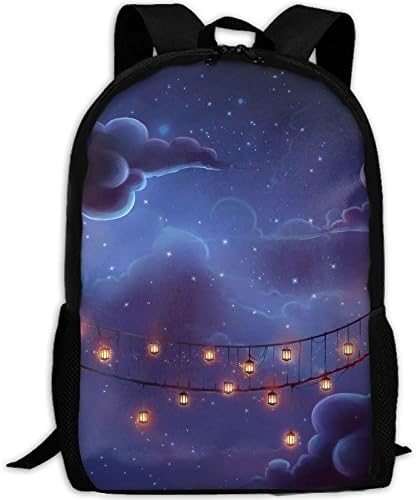 3D Abstract Animated Bridges Clouds Unisex Backpack Lightweight Laptop Bags Shoulder Bag School Bookbag Daypacks
