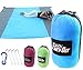 FancyOut Oversized 10'x9'Sand Proof Compact Outdoor Beach/Picnic Nylon Blanket with 6 Sand Securing Pockets for Beach, Park& Football field, Portable, Quick Drying, Lightweight & Durable Design (Blue)
