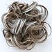 CAISHA Messy Scrunchie Bun Voluminous Wavy Hairpiece Heat-resistant Synthetic Fibres Light Brown Gray Mix G42A
