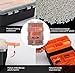 TOOLTOO Heavy-duty Plastic Tool Storage Box Organizer, Detachable 10 Slots Two-layer Screw Storage Box, Small Nut and Bolt Organizer, Black and Orange