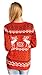 CHRISTMAS Sweater / Cardigan, with Various Lovely Patterns of Reindeer / Snowman / Snowflakes / Tree (S, Deer&Snowflake-Red)