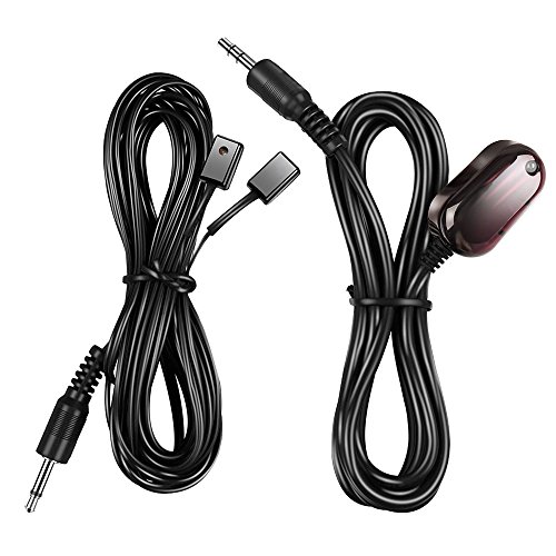 Amanka Infrared (IR) Remote Control Repeater Remote Control Extender Kit to Control up to 8 Hidden A/V Devices (Black)