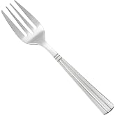 Winco 12-Piece Regency Salad Fork Set, 18-0 Stainless Steel | Dishwasher safe, Wide tines for leverage, Distinctive column lines, Great for Salads, Appetizers, Desserts and Table Service