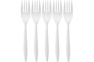 Packpact Pack of 1000 Light-Weight White Disposable Forks, Perfect for Everyday use. Convenient and Affordable Disposable Ute