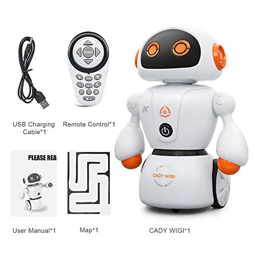 ECLEAR Remote Control RC Robot, JJRC CADY Smart Programming Flexible Robots Kit Toys Present For Kids Preschooler Entertainment,by Blue