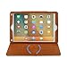 BoriYuan iPad Pro 9.7 Case, Vintage Genuine Leather Smart Cover Protective Slim Folio Flip Stand for Apple iPad Pro 9.7 Inch with Card Slot Magnetic Sleep/Wake+Stylus+Screen Protector, Brown