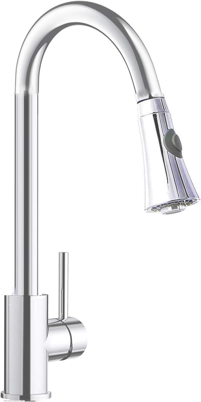 LowPressure Kitchen Sink Mixer Tap with Extendible Dish Rinser BigaMart
