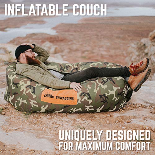 Chillbo SHWAGGINS 2.0 Best Inflatable Lounger Portable Hammock Air Sofa and Camping Chair Inflatable Couch Beach Chair Camping Accessories for Picnics & Festivals