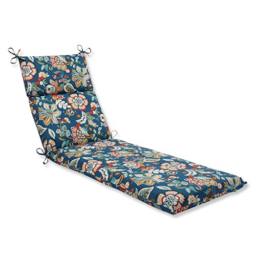 Pillow Perfect Outdoor Telfair Chaise Lounge Cushion, Peacock