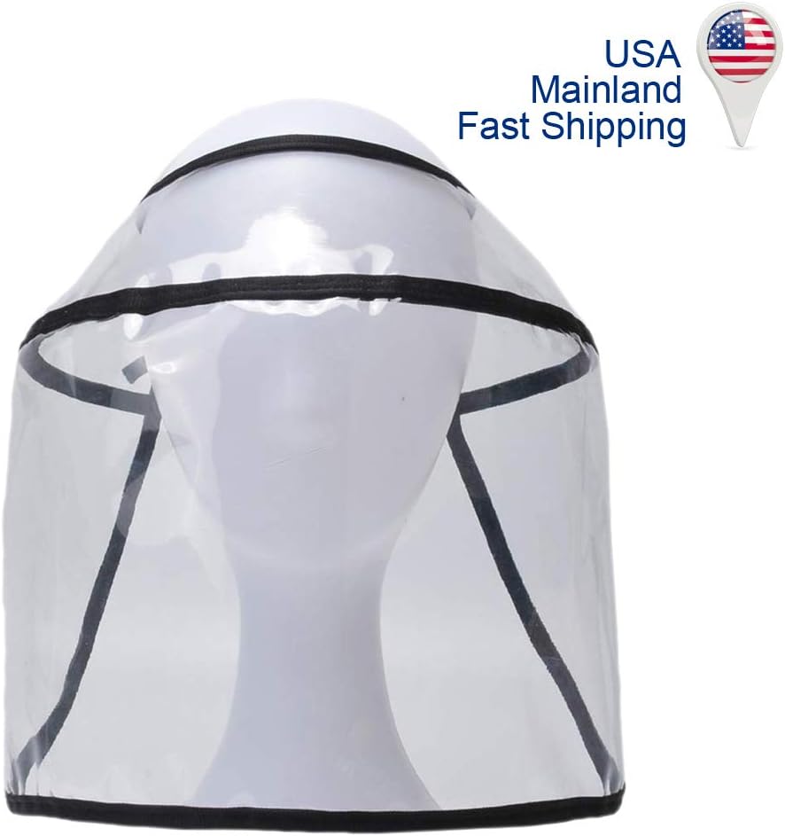 Protective Full Face Shield Anti-Spitting Face Cover Windproof Dustproof Transparent