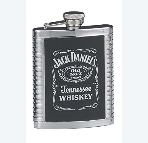 Jack Daniels Ribbed Flask by Jack Daniels Licenced Barware