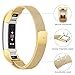 bayite Stainless Steel Bands Compatible Fitbit Alta and Alta HR, Milanese Loop Women Men Pack of 2, Silver and Gold 6.7