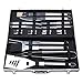 Feiuruhf 3 Pieces BBQ Grill Tool Set Stainless Steel Grill Tool Kit Barbecue Accessories with Aluminum Storage Case Dishwasher Safe