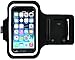 i2 Gear Armband for iPhone 5, 5S, 5C, SE 2016, 4S, 4 & iPod Touch with Adjustable Strap and Key Holder (Black)