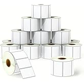 BETCKEY - 2.25" x 1.25" (57 mm x 32 mm) UPC Barcode & Multipurpose Labels Compatible with Zebra & Rollo Label Printer,Premium Adhesive & Perforated [16 Rolls, 16000 Labels]