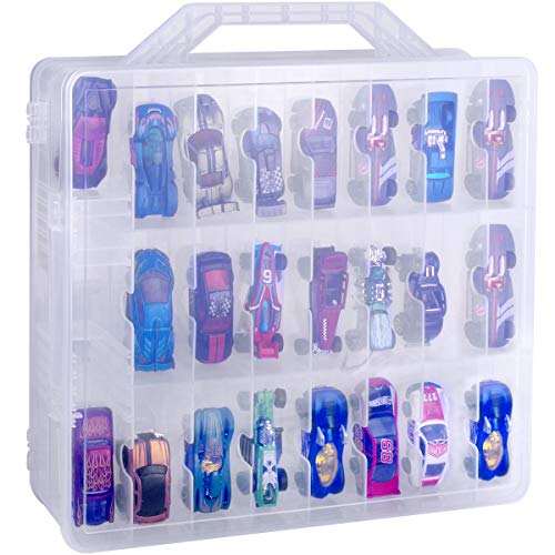 ALCYON Double Sided Toy Storage Organizer Case for Hot Wheels Car, for